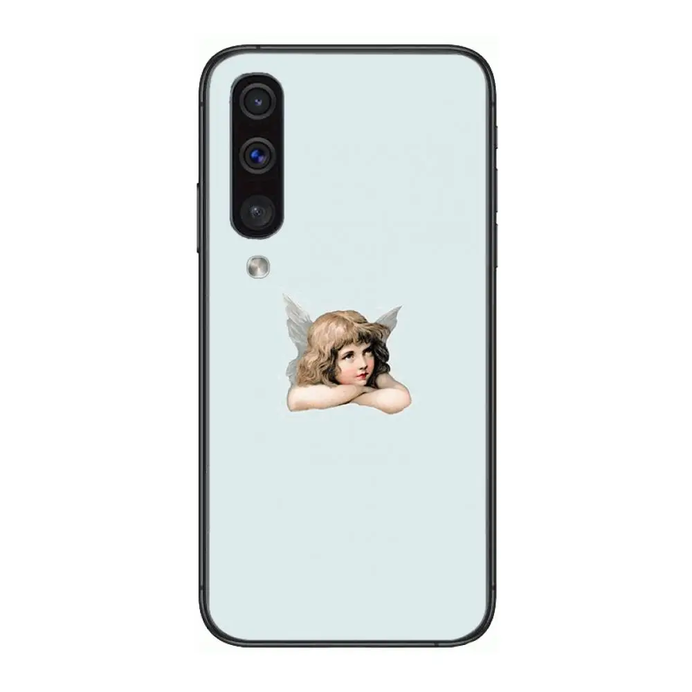 

angel girl Pretty Phone Case Hull For Samsung Galaxy A 3 5 6 7 8 9 E 2018 Plus 2017 E S Black Shell Art Cell Cover TPU