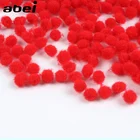 2000 шт.лот 6 мм мяч с красным помпоном мягкий пушистый меховой шар украшение для свадебвечерние НКИ сделай сам Аксессуары для рукоделия