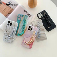marble gradient wrist phone case for iphone 13 12 11 pro max xr xs max soft black green luxury 3d case for iphone 7 8 plus cover
