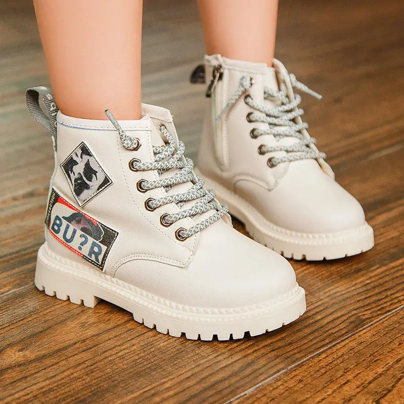 Новые Детские Ботинки Martin на осень и зиму новая кожаная детская обувь для показа