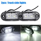 Автомобильный габаритный светильник рь, 2 шт., 12 В, белый цвет, для автомобилей, 24 В, для прицепов, грузовиков, 4 винта