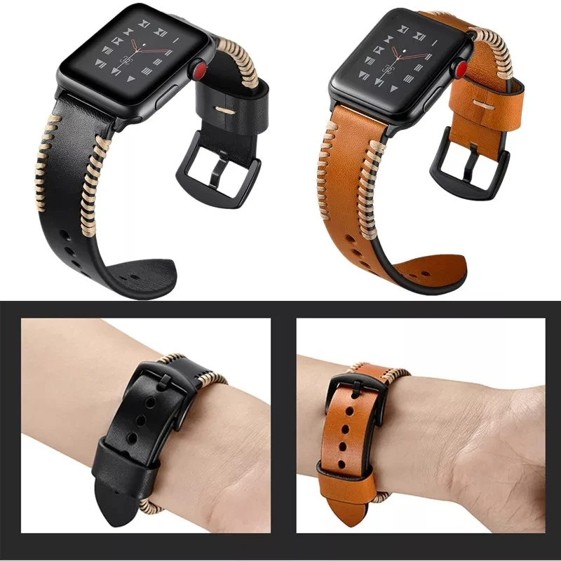Ремешок кожаный для Apple watch Band 5 40 мм 44 Series 4 3 2 1 38 мм/42 мм|Ремешки часов| |