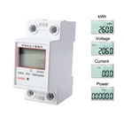 Однофазный двухпроводной ЖК-цифровой дисплей Wattmeter энергопотребление электрический счетчик кВтч AC 220 В 50 Гц Электрический din-рейка