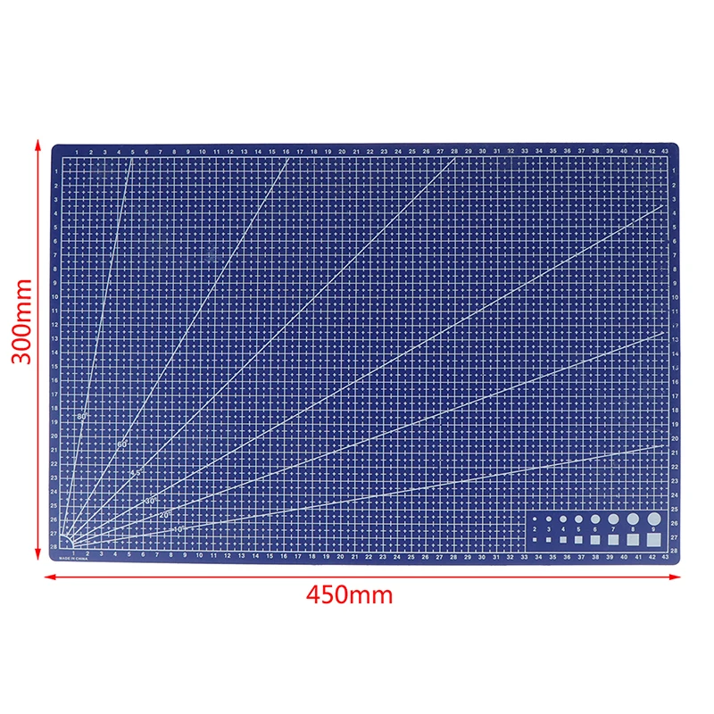 1Pcs A3 PVC Rectangular Grid Line Cutting Mat DIY Tool 45cm x30cm | Канцтовары для офиса и дома