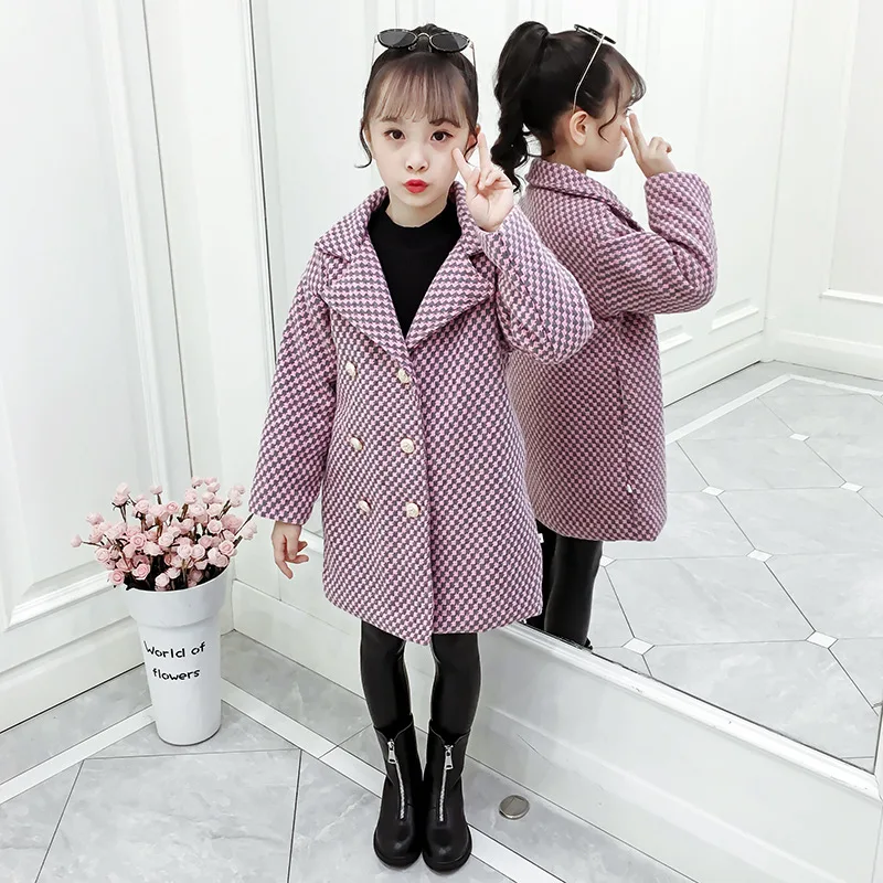 Детская утепленная куртка для девочек Повседневная теплая длинная на Возраст 4-12