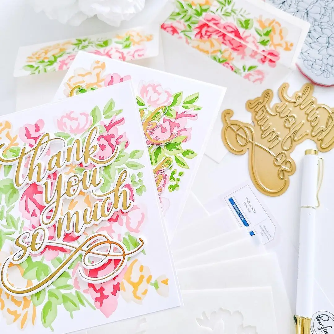 

Flower Letters Hot Foil Plate Metal Cutting Dies Greeting Card Pattern Printing DIY Scrapbooking Craft Embossing Making Stencil