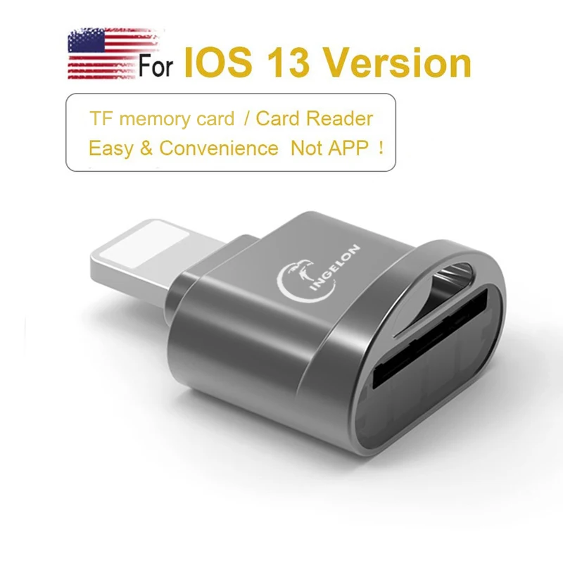 Адаптер для мобильного телефон Lightnin * в micro SD конвертер 3. 0 iPhon 7 8 6s Plus 11 Max XS XR OTG iOS 13 TF