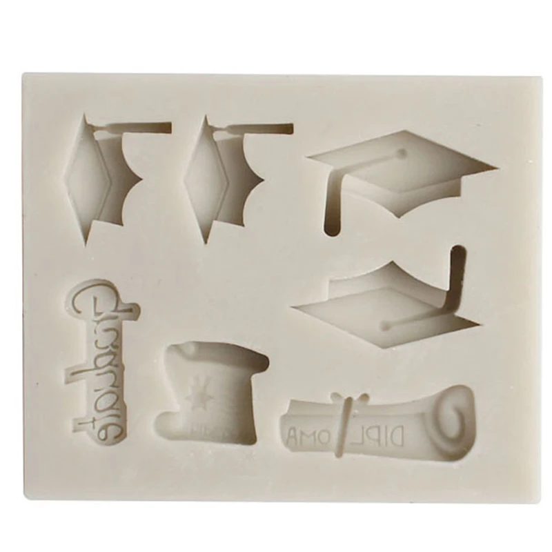 Sugarcraft выпускная шляпа силиконовая форма помадка кружевная инструменты для