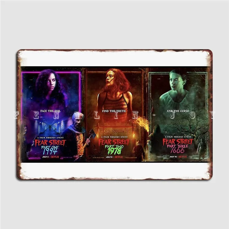 Fear Street Trilogy Metal Plaque Poster Cinema Living Room Home Personalized Garage Decoration Tin Sign Poster