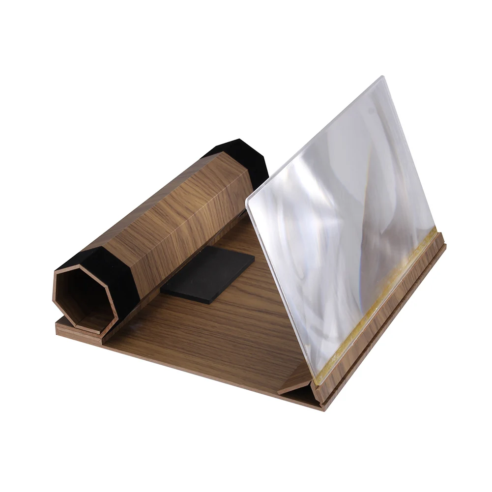 12 дюймов стереоскопический усилительный деревянный кронштейн складной