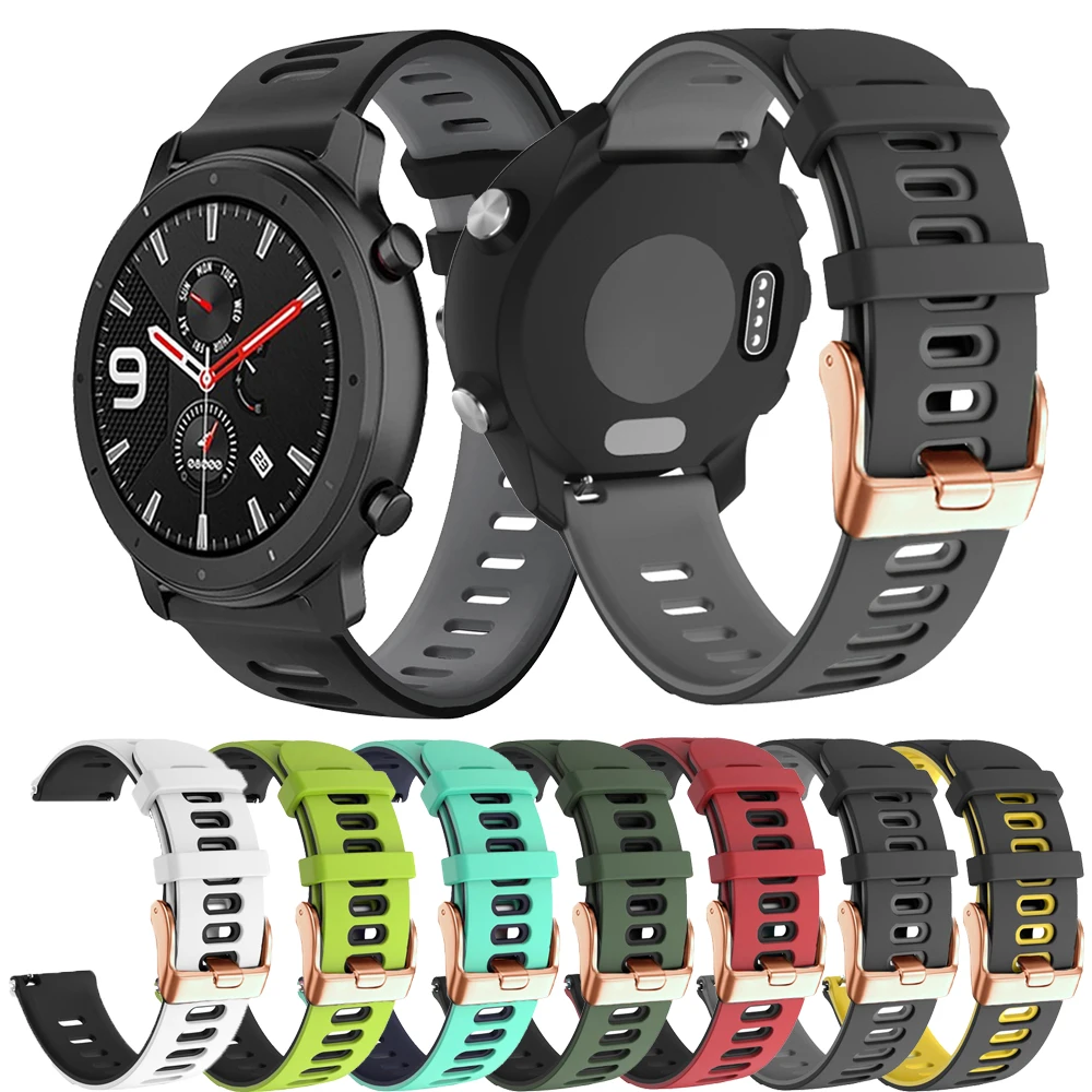 

GTS Bip Correa Silicone Band for Huami Amazfit GTR 47mm 42mm Strap Amazfit Pace / Stratos 3 2 Watchband Bracelet ремешок 20 22mm