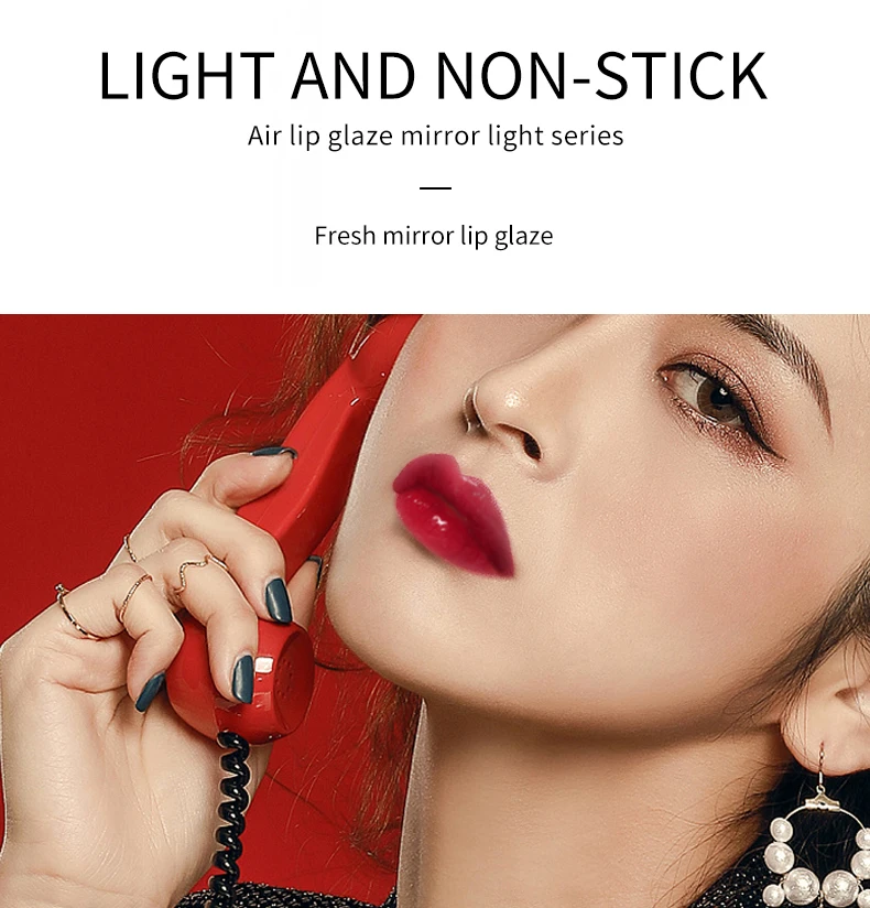 Стойкий зеркальный светильник блеск для губ глазурь помада Maquillaje маленькая