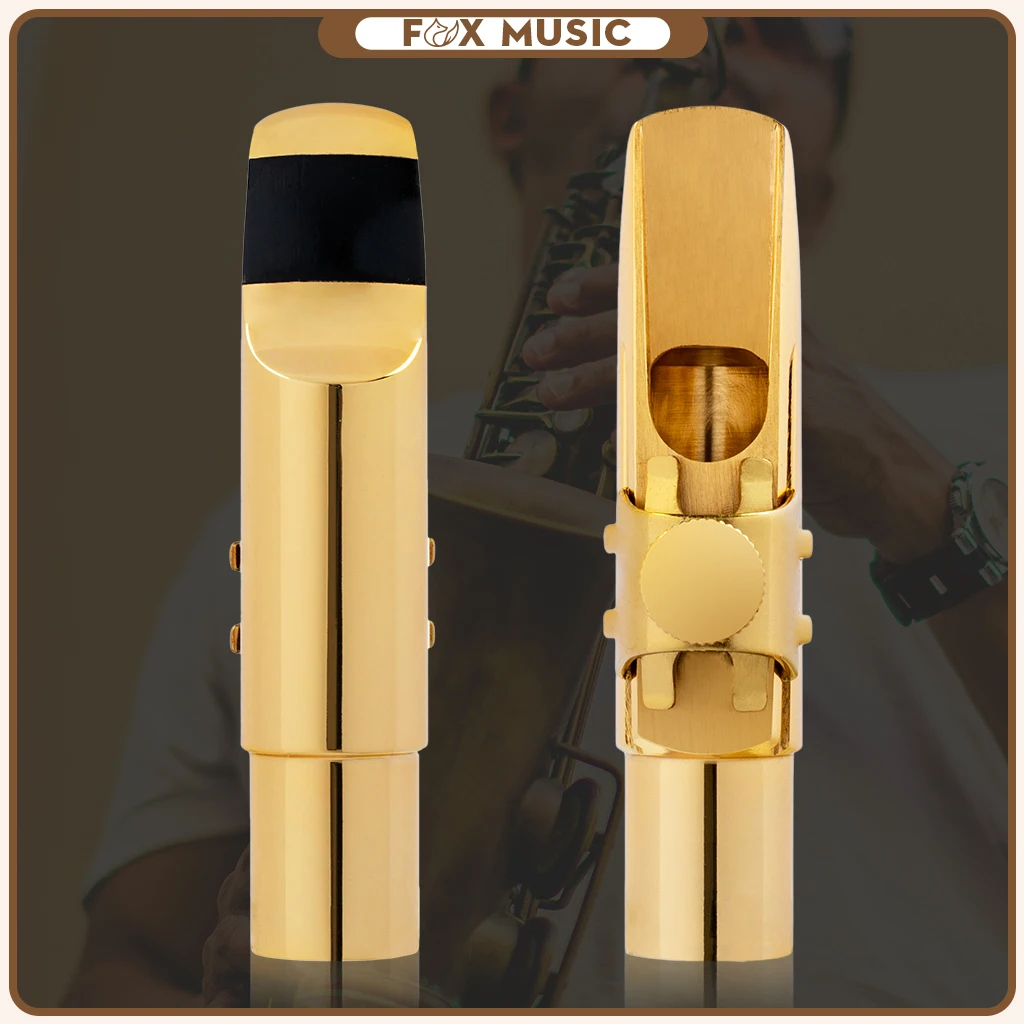 Enlarge Alto Sax Saxophone Mouthpiece with Cap & Ligatures Brass Metal Eb Alto Sax Mouthpiece For Professionals And Beginners