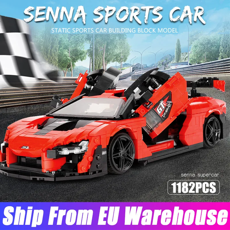 

Mould King 10007 Technical Red Super Car The Senna Racing Car Model Building Blocks Assembly Roadster Toys For Boy Kids Gifts