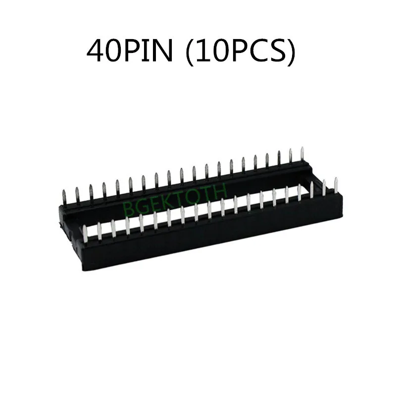 

Двухрядные DIP IC розетки с шагом 2,54 мм, переходник для пайки, 40-контактный адаптер для электронных компонентов, соединитель адаптера