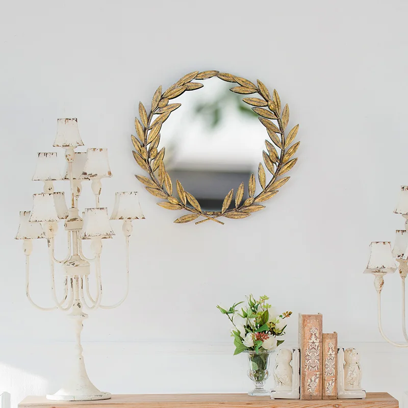 Металлическая веревка в виде оливковой ветви настенное декоративное зеркало для