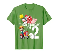 its my birthday farm theme birthday gift 2 yrs old shirt