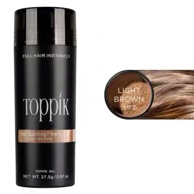light brown Toppik наращивание волос 9 цветов Полный волос Мгновенно волокна Capilares держать спрей порошок рост волос Продукт США - Цвет: light brown