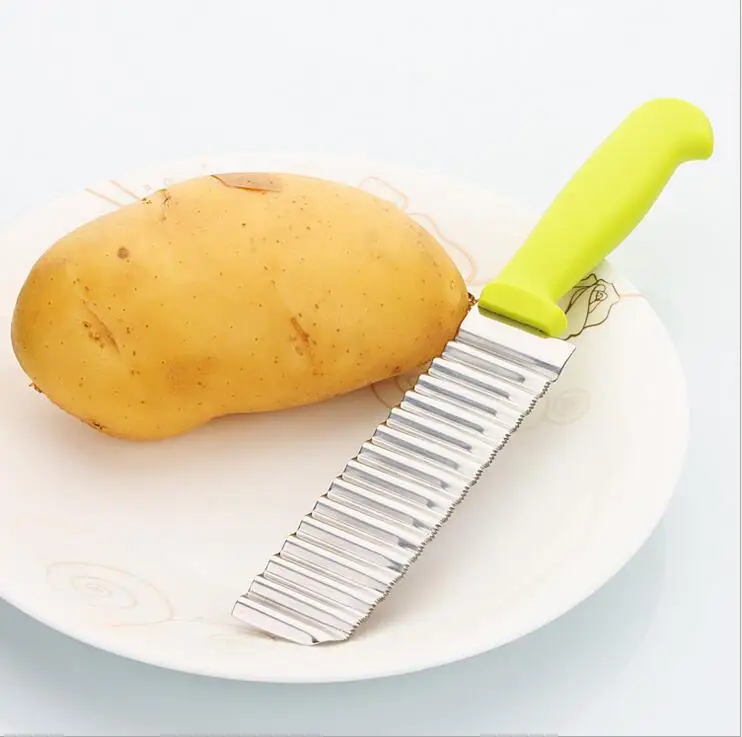 Слайсер из нержавеющей стали для картофеля волнистый нож резки теста овощей