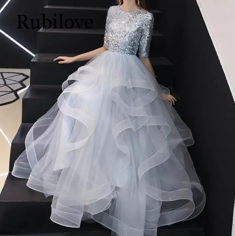 Dress female new spring banquet French sequins birthday host annual meeting ladies performance was thin and long