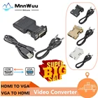 Адаптер HDMI-VGA или  1080P, адаптер VGA для ПК, ноутбука, проектора HDTV, видео, аудио, адаптер HDMI-VGA