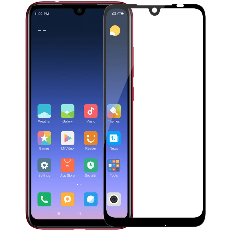 BLACK Nillkin для Xiaomi Redmi Note 7 Note7 Pro Закаленное стекло протектор экрана 2.5D полное покрытие защитное стекло на Redmi Note 7 7s - Цвет: BLACK