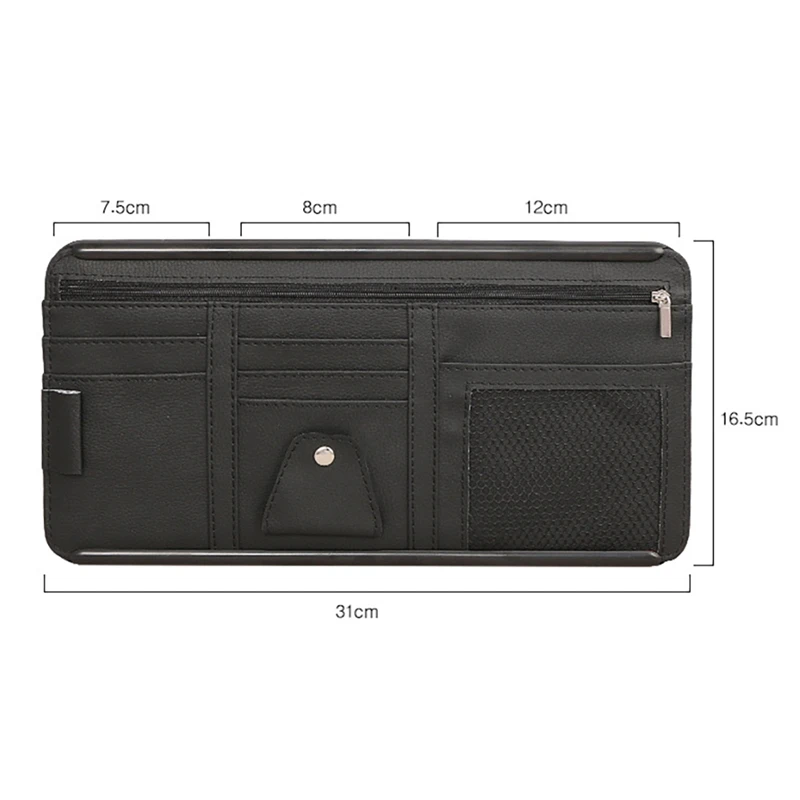 

Car Sun Visor Visor Clip Sunglasses Holder Card Ticket Pouch Organizer