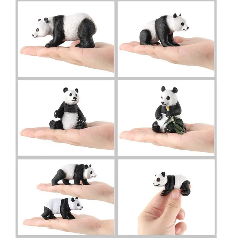 Мультяшная панда фигурки милые животные кукла с узором мини ремесло игрушка