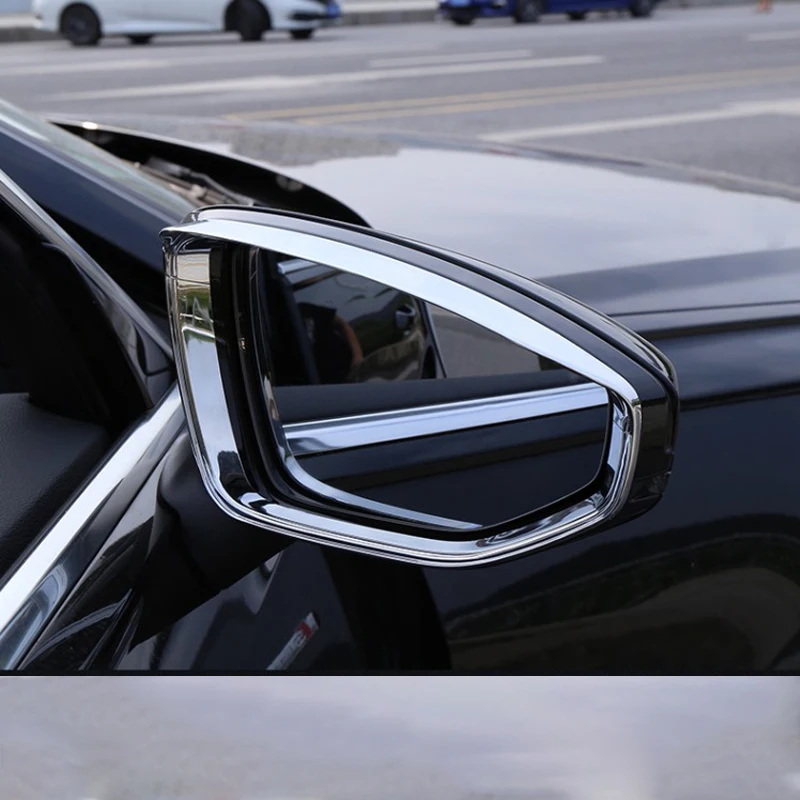 

Car Rearview Mirror Rain Eyebrow Frame Cover Trim Fit for Audi A6L Bright Color Car Decorative Accessory