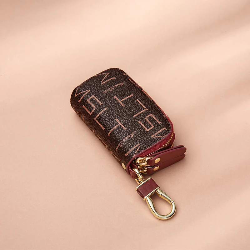 Home Car Keys' Bag Double Pocket Zipper Mini Small Key Wallet Men Women's Key Holder Smart Pocket