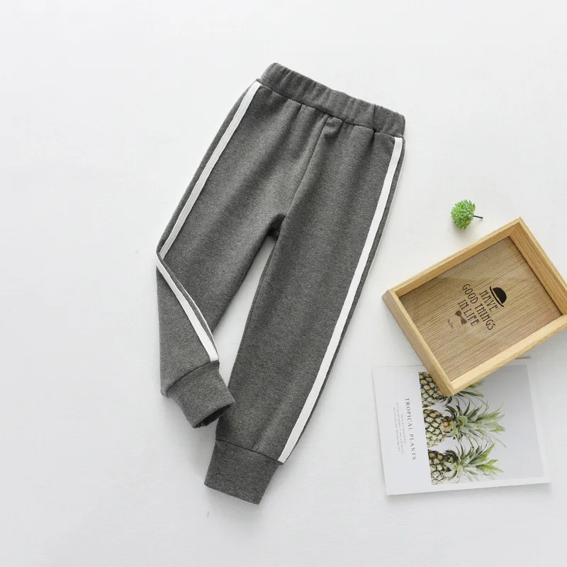 Модные спортивные штаны для мальчиков и девочек яркие леггинсы белые весенние в