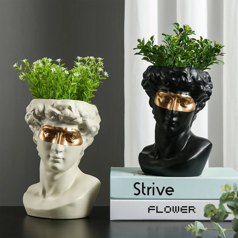 Декор для дома керамическая ваза в горшке Давид орнаменты греческая статуя