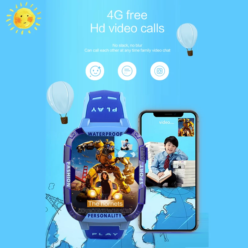 Детские Смарт-часы с дистанционным управлением 4G GPS Wi-Fi видеозвонки 2019 |