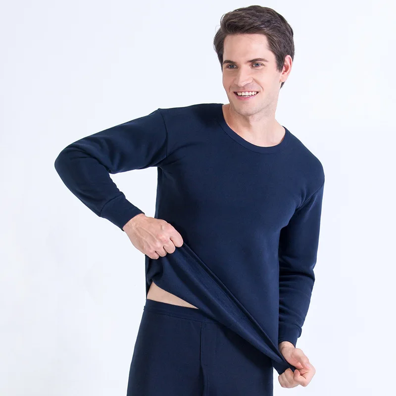 

Термобелье мужское, длинное, теплое, Осеннее, зимнее, с круглой шеей