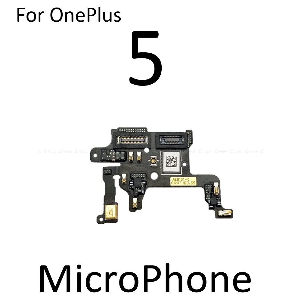 Новинка, для OnePlus 1, 2, 3, T, 5, 5, 6, 6 T, микрофон, вибратор, вибрирующий двигатель, модуль, светильник, гибкий кабель - Цвет: Mic For OnePlus 5