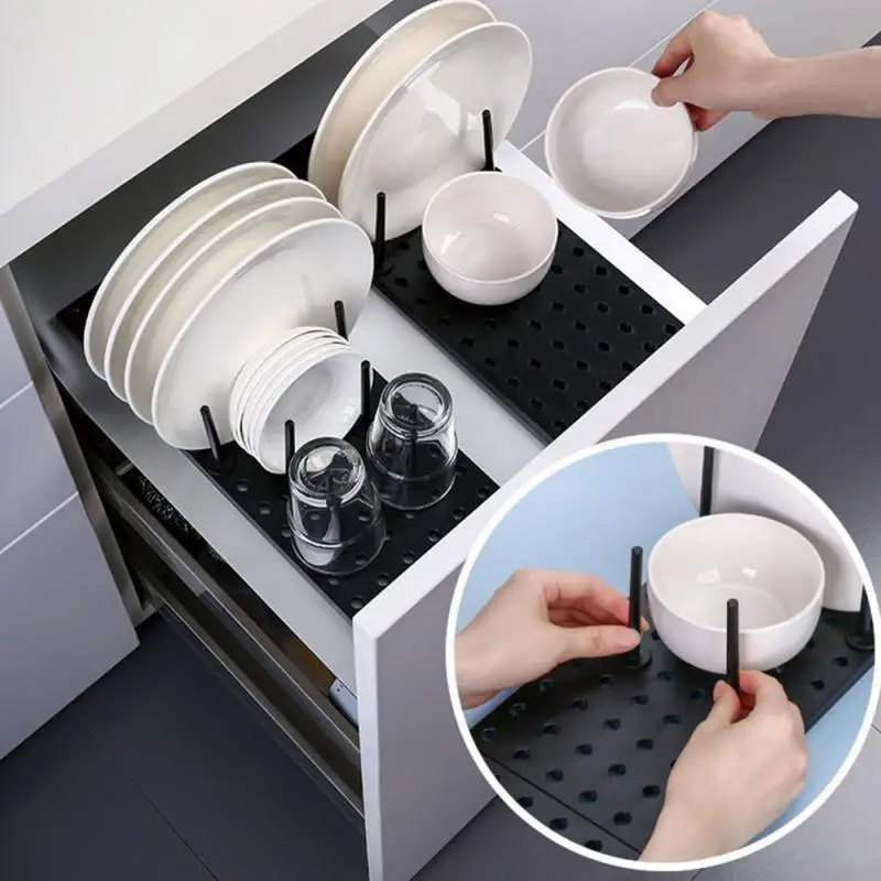 

Adjustable Dish Drying Rack With Drainboard Drainer Kitchen Light Duty Countertop Utensil Organizer Storage For Home Dropship