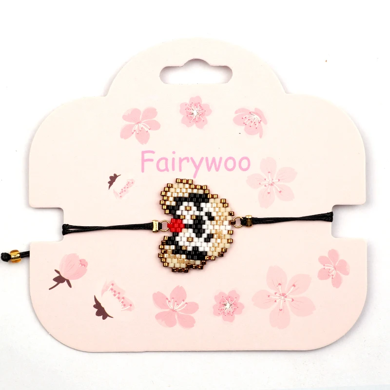 FAIRYWOO браслеты Собака ручной работы из бисера женские ювелирные изделия Ins
