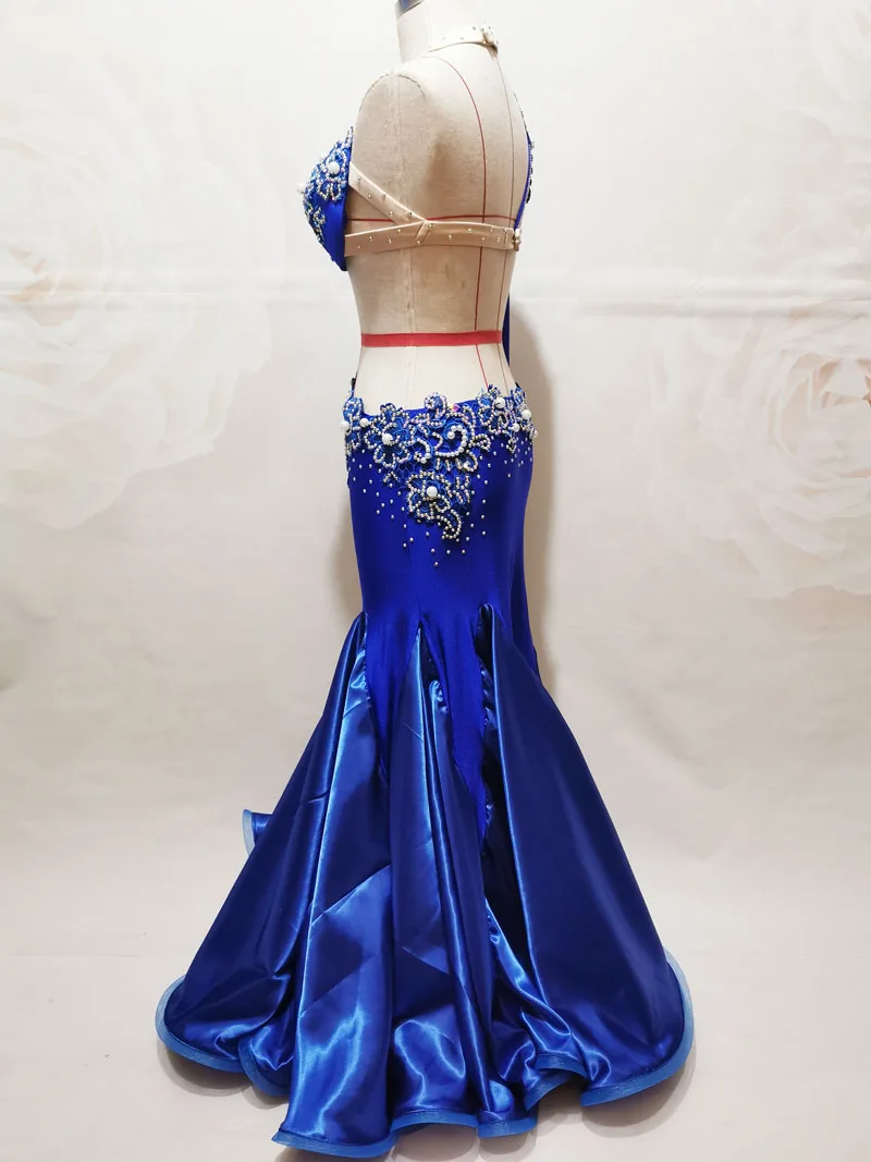 Платье для танца живота Высококачественная длинная юбка с бриллиантами