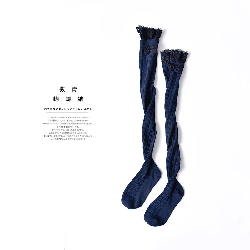 2020 г. Модные сексуальные женские чулки кружевные длинные хлопковые носки до