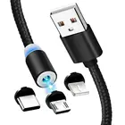 5V2A Быстрая зарядка Магнитный Кабель с разъемом Micro USB Type-C кабель для передачи данных для Iphone Xiaomi Мобильный телефон магнит для зарядки и передачи данных USb шнур провод