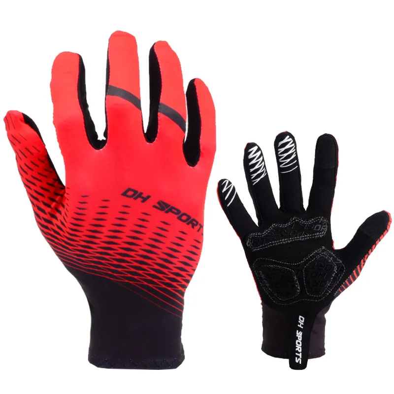 

6 Colors One Pair THIN Cycling Gloves Full Finger Sport Shockproof Anti Slip Touch Screen Bicycle Gloves SIZE M-XL