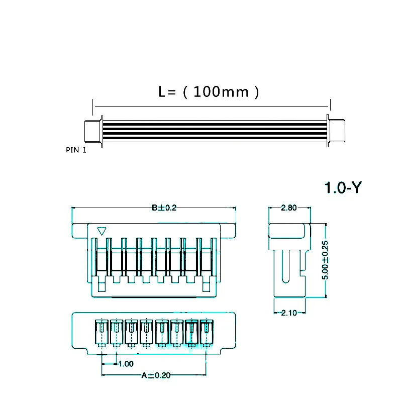 5 шт. 100 мм SH 1,0 Кабельный разъем DIY SH1.0 JST 2/3/4/5/6/7/8/9/10 пин электронная линия двойного подключения терминала разъем 28AWG