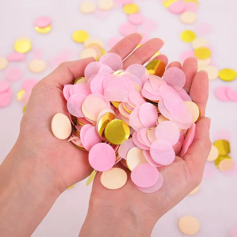 

30g/bag 2.5cm Round Balloons Confetti Gold Silver Rose Gold Foil Mulit Colors Gender Reveal Wedding Birthday Party Decoration