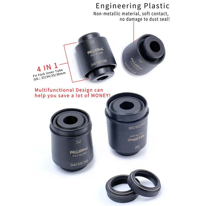 Bicycle Front Fork Dust Seal Installation Tool Kit For 32/34/35/36/40mm