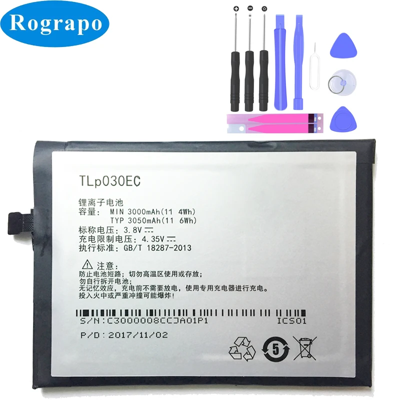 

3050mAh TLP030EC Battery For TCL 3S M3G / UMI EMAX Mini 4G LTE Snapdragon 615 Octa Core 5.0" FHD 1920x Phone Batterie Batteries
