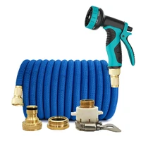 garden water hose expandable double metal connector magic water pipes high pressure pvc reel for garden farm irrigation car wash