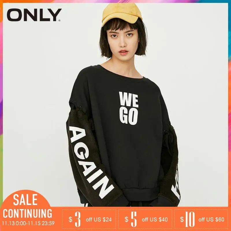 Только строчка свободный круглый воротник женские толстовки | 11819S504 Женская