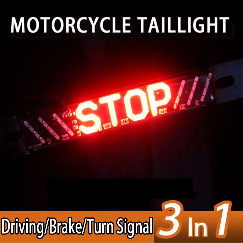 

Flash Driving Brake Turn Signal Warning Light Motorcycle Light LED STOP Taillight