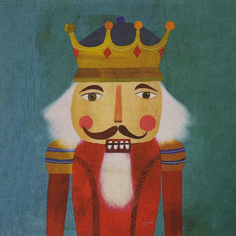 

Zakka cotton and linen fabric, hand printed dining mat, mouse pad, decorative painting, British soldier doll series