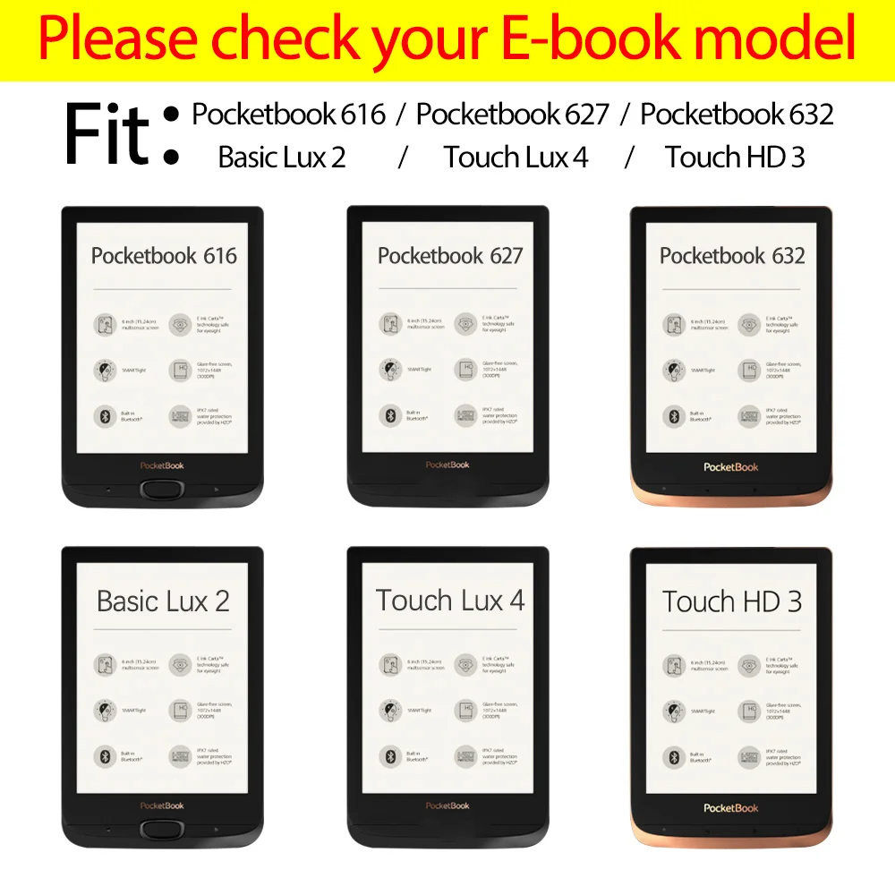 ПУ Чехол для Pocketbook 616/627/632 защитный чехол электронной книги Basic Lux 2/touch Lux/touch HD 3 +
